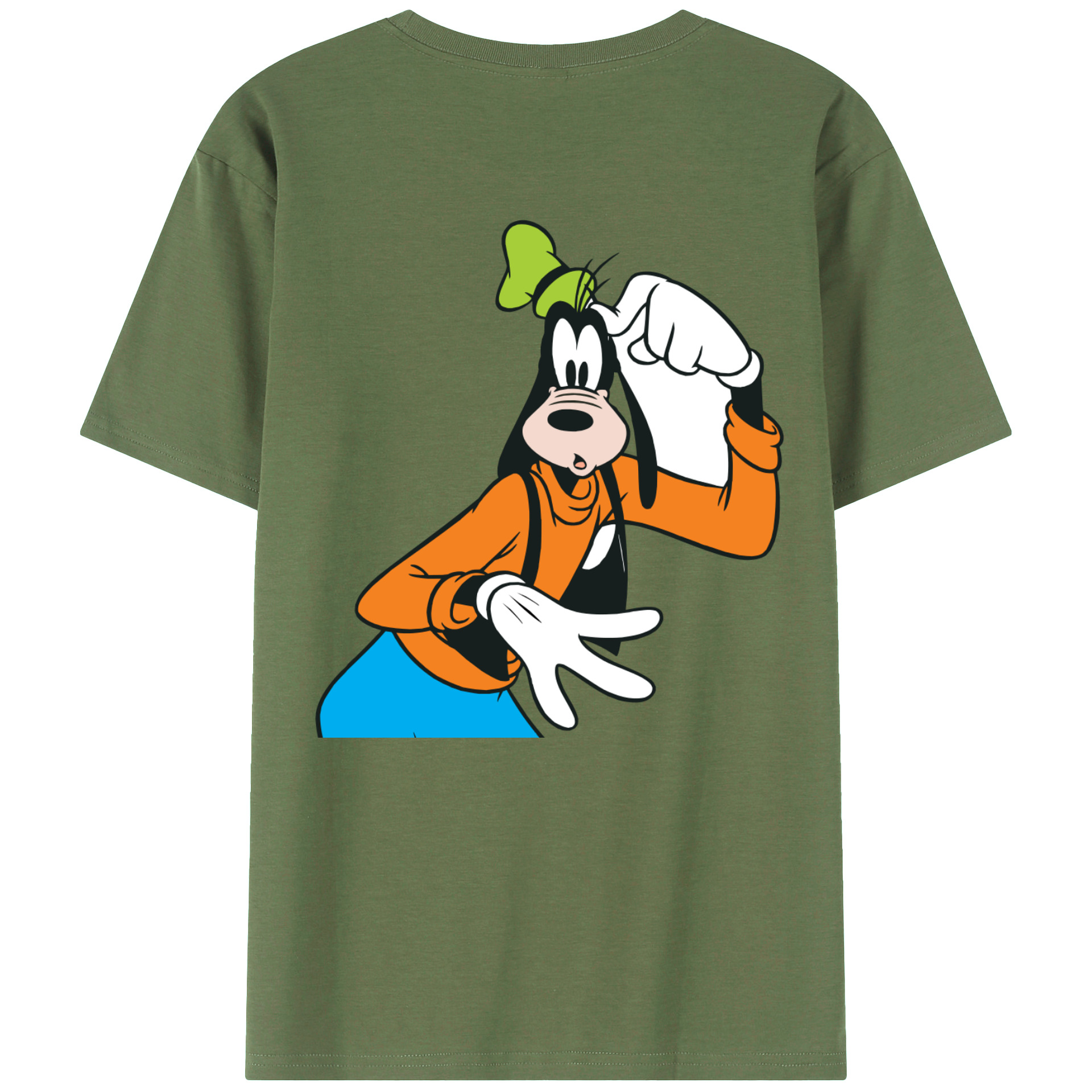 ミッキーマウス Mickey Mouse 綿100％ メンズ半袖Tシャツ（バックプリント） 通気性